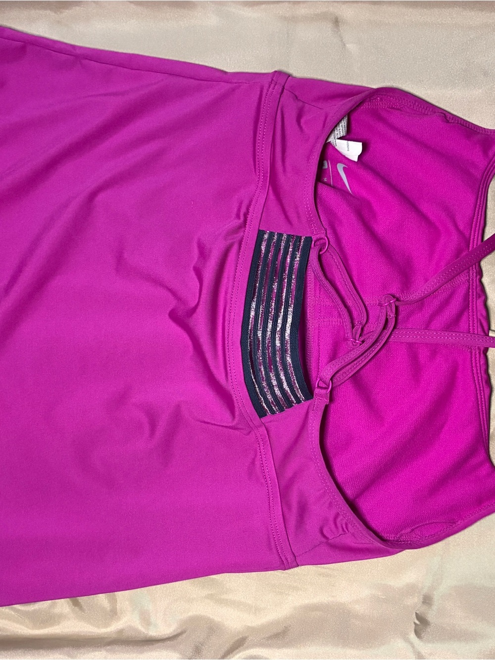 Nike Bright Women M
Magenta Tankini-Style Sports Swimsuit
Top (EUC) - Picture 2 of 5
